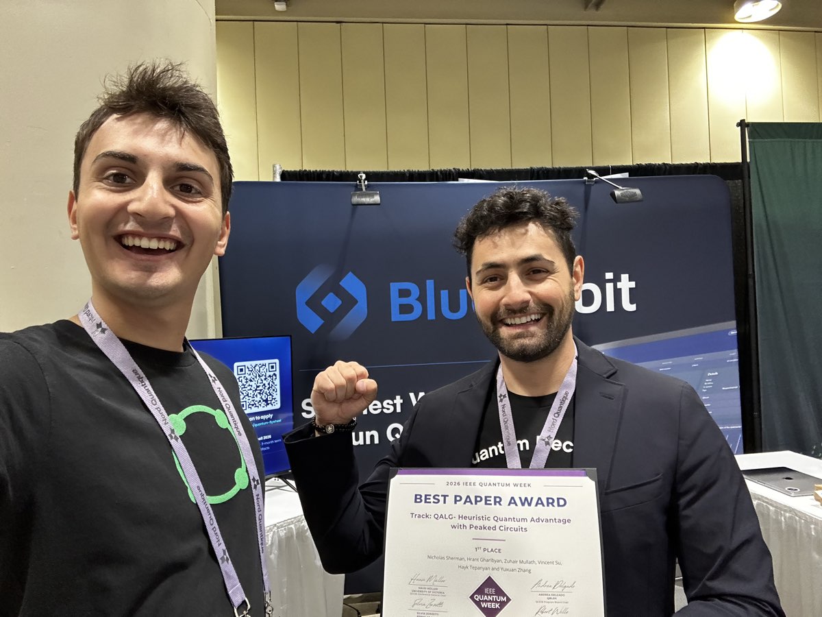 Celebrating the BlueQubit team's Best Paper award