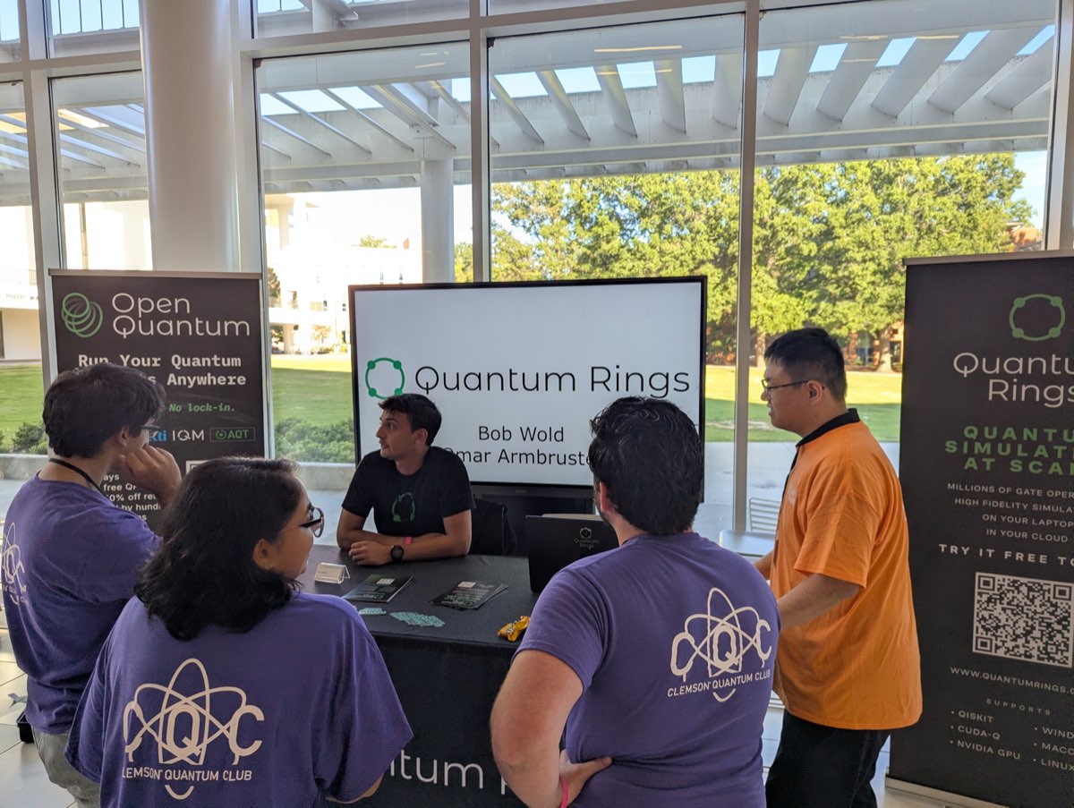 Quantum Rings table at SC Quantathon v3