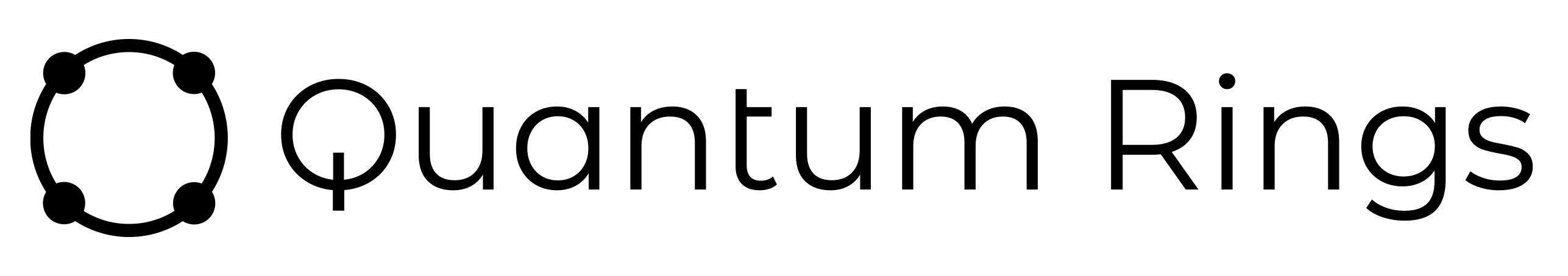 Quantum Rings horizontal — flat black